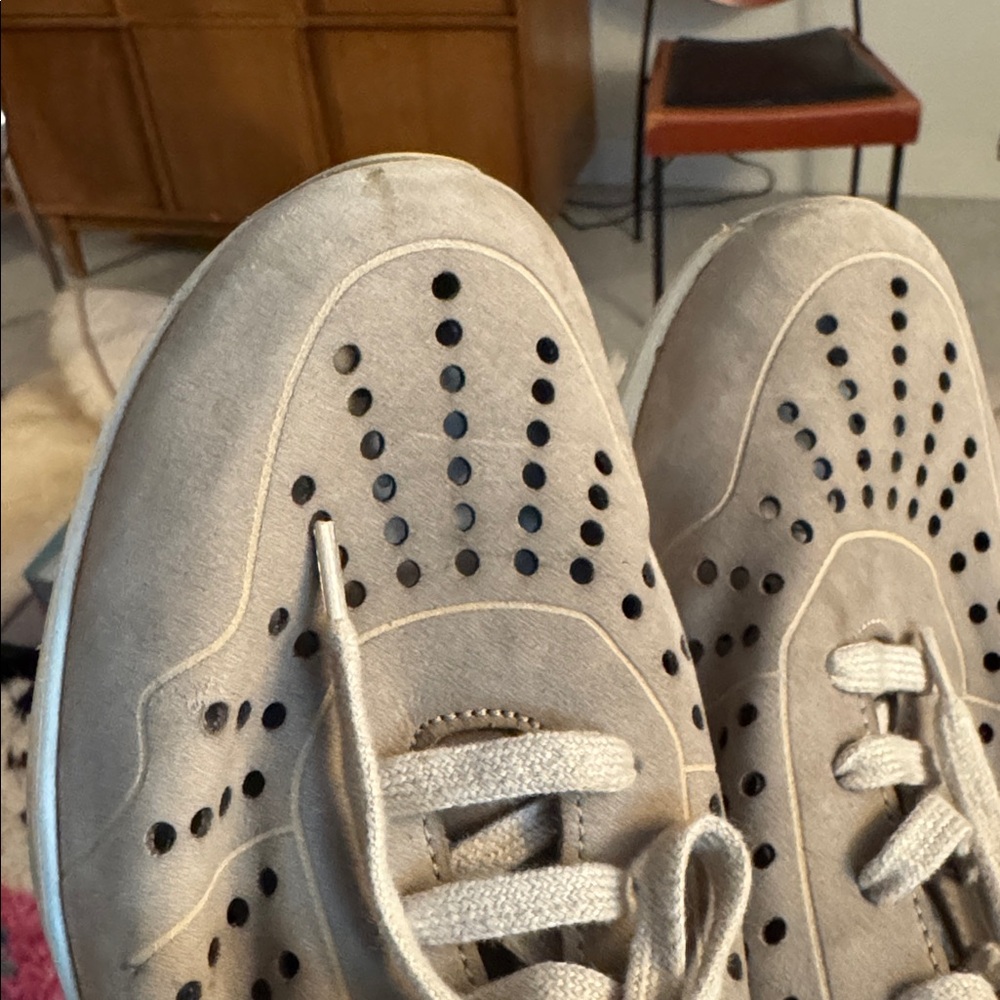 Mephisto Grey/Taupe walking shoes leather W7.5